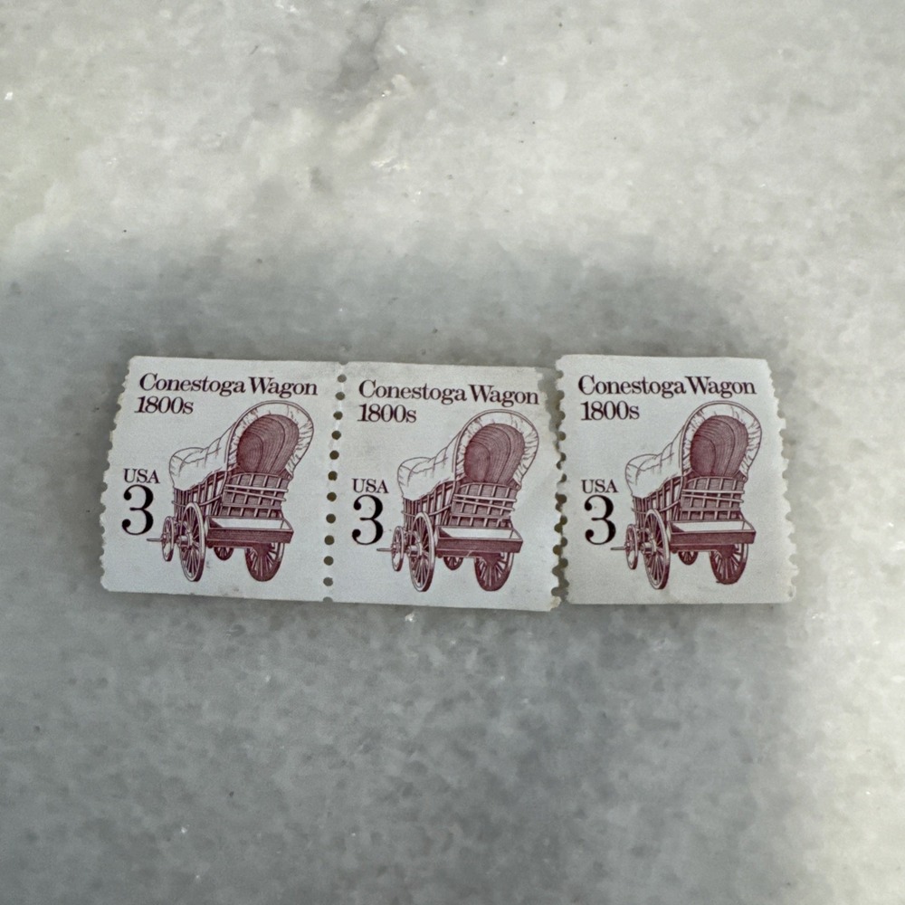 3 Conestoga‎ Wagon 1800's 3 Cent Postage Stamp Adhesive Intact